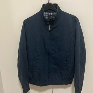 Brooks Brothers Mens’ Cotton Zip Up Jacket in Navy with Plaid Lining. Size S.